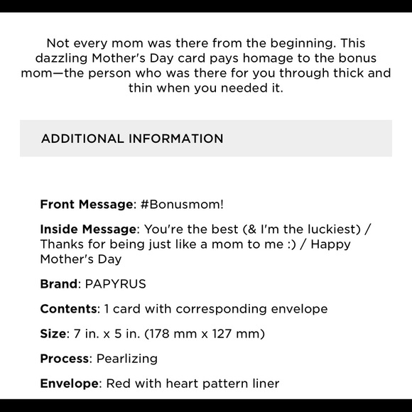 ⚡️5/$30⚡️Papyrus #BonusMom!, Mother’s Day card - Picture 8 of 8